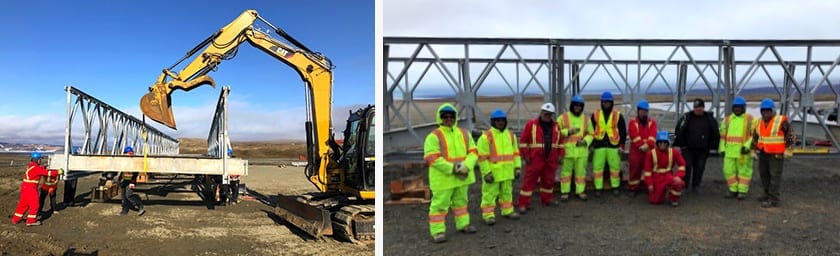 Algonquin Modular Panel Bridge constructed by local Inuit crew