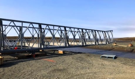 Cantilever-launch of Algonquin Modular Panel Bridge in High Arctic