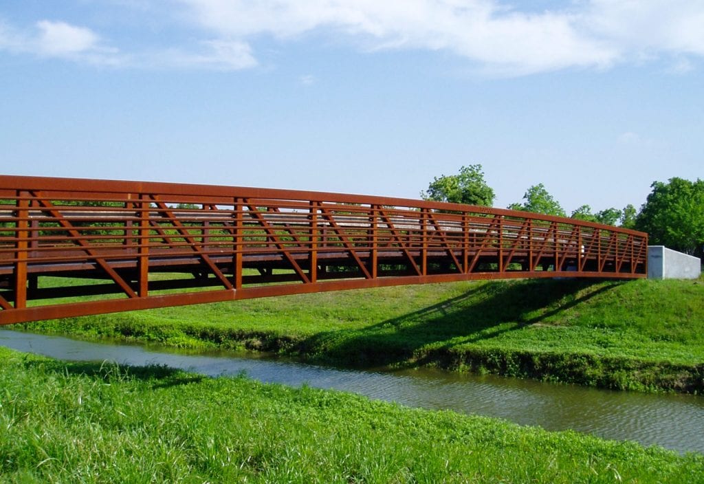 Longer golf cart bridge as a stream crossing